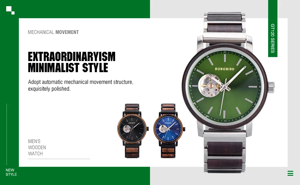 Mechanical Watch Men BOBO BIRD Wooden Automatic Wristwatch Man Fashion Business Auto Date Clock Waterproof Механические часы