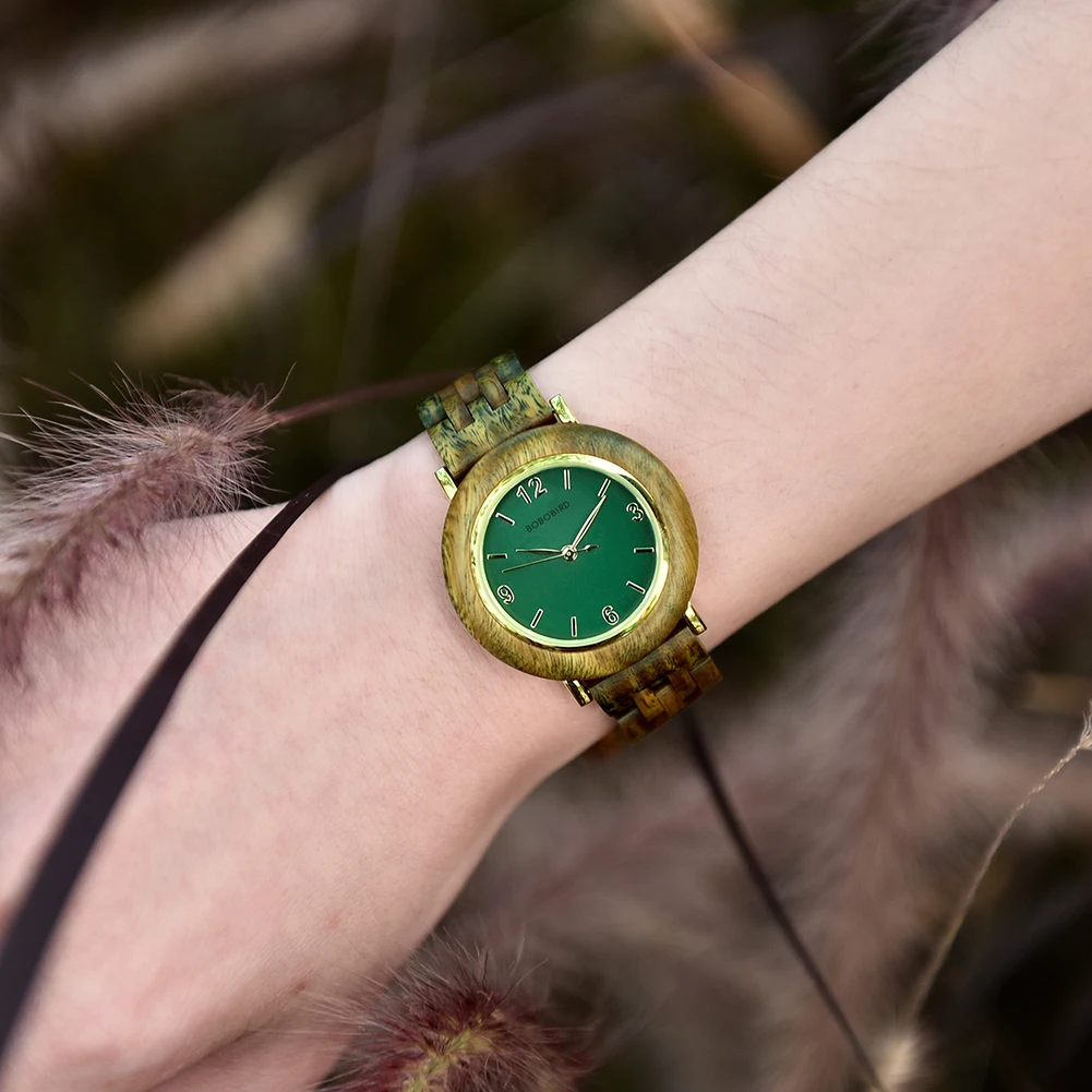 BOBO BIRD Women Wooden Watch Fashion Luxury Japanese Quartz Movement Wristwatches Anniversary Gift Box Personalized Dropshipping