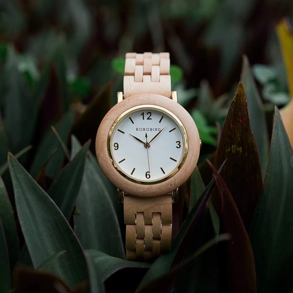 BOBO BIRD Women Wooden Watch Fashion Luxury Japanese Quartz Movement Wristwatches Anniversary Gift Box Personalized Dropshipping