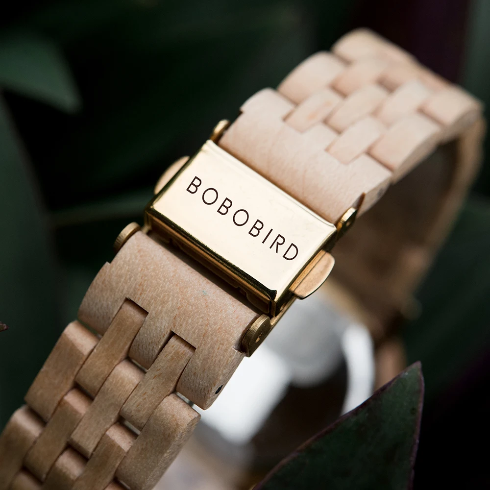 BOBO BIRD Women Wooden Watch Fashion Luxury Japanese Quartz Movement Wristwatches Anniversary Gift Box Personalized Dropshipping