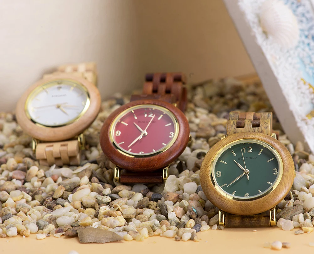 BOBO BIRD Women Wooden Watch Fashion Luxury Japanese Quartz Movement Wristwatches Anniversary Gift Box Personalized Dropshipping