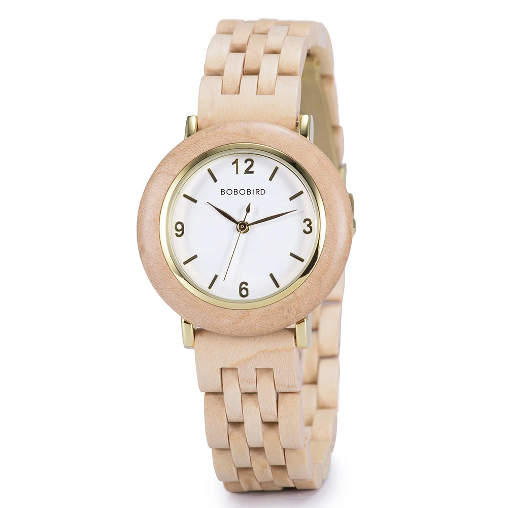 BOBO BIRD Women Wooden Watch Fashion Luxury Japanese Quartz Movement Wristwatches Anniversary Gift Box Personalized Dropshipping
