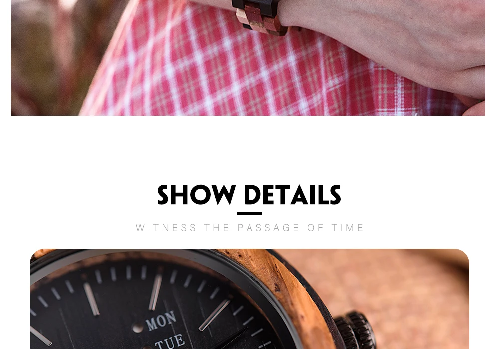 BOBO BIRD Wooden Men Watch Fashion Business Week And Date Display Quartz Timepiece Customize Logo Great Gift Relogio Masculino