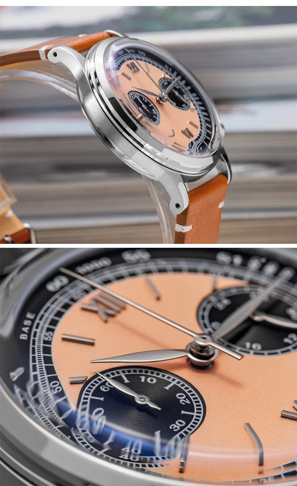 ADDIESDIVE Custom Logo Men Watches Chronograph Bubble Mirror 100m Waterproof 316L Stainless Steel 38mm VK64 Quartz Wristwatch