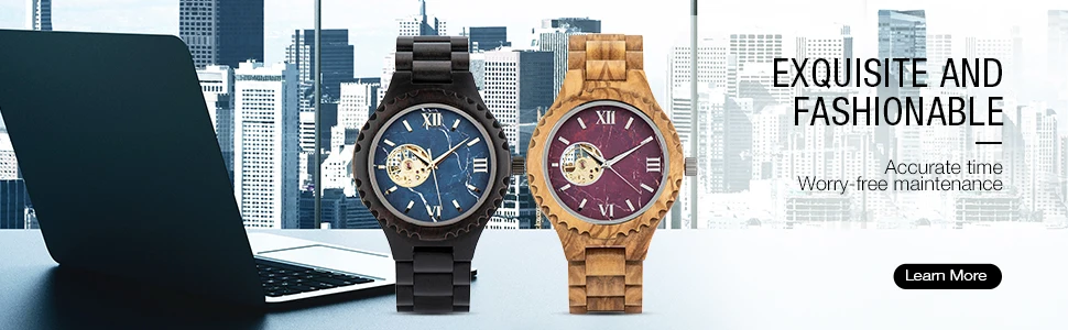 Wooden Automatic Mechanical Watch Men Wristwatch BOBO BIRD Top Fashion Luminous Hands Clock Custom Gift Box Relogio Masculino