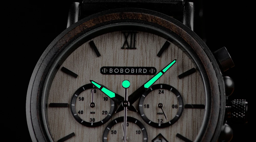 Men Watch BOBO BIRD Top New Fashion Wooden Quartz Wristwatch Luminous Multifunctal Automatic Calendar Timepiece Gift Relogio