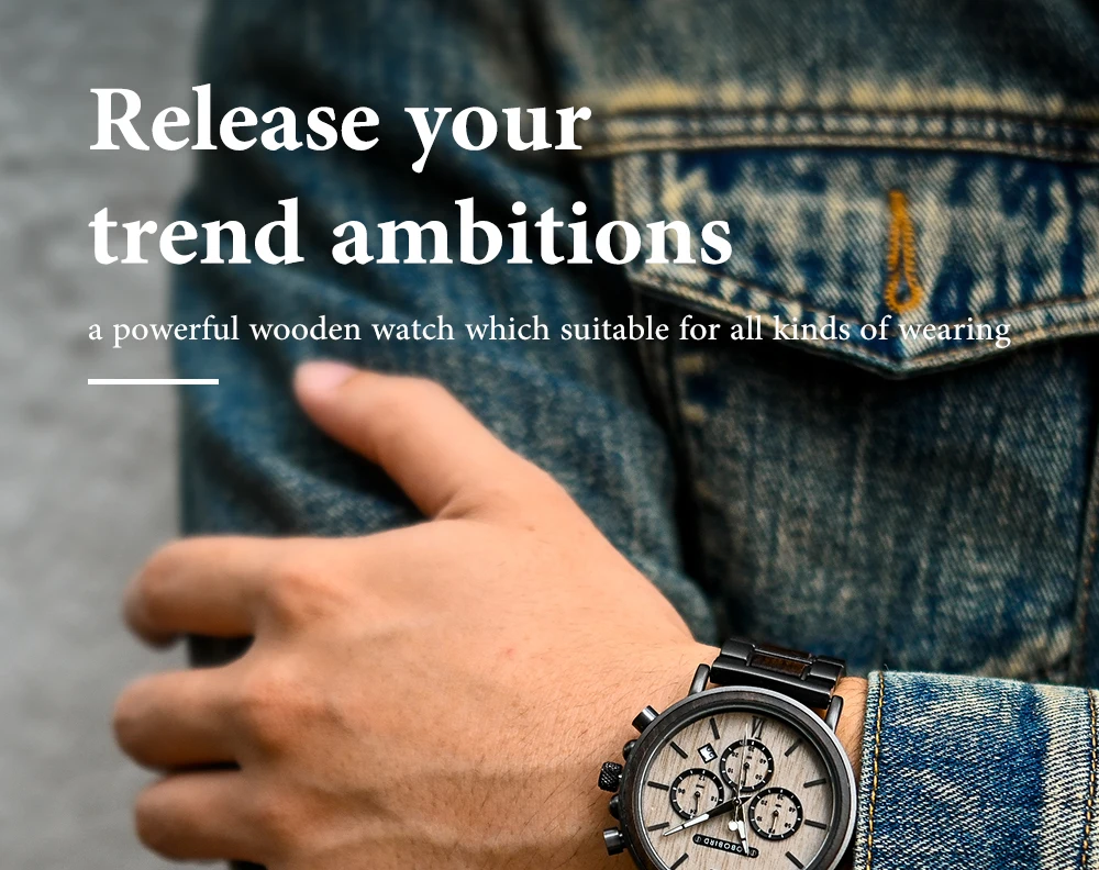 Men Watch BOBO BIRD Top New Fashion Wooden Quartz Wristwatch Luminous Multifunctal Automatic Calendar Timepiece Gift Relogio