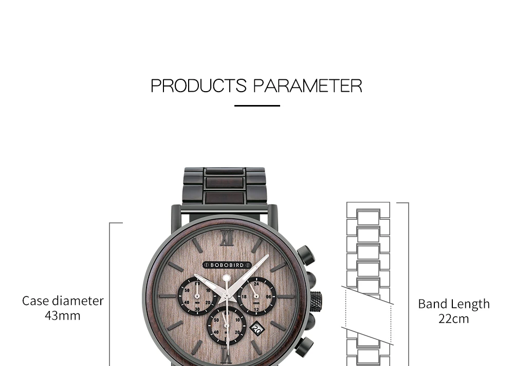 Men Watch BOBO BIRD Top New Fashion Wooden Quartz Wristwatch Luminous Multifunctal Automatic Calendar Timepiece Gift Relogio