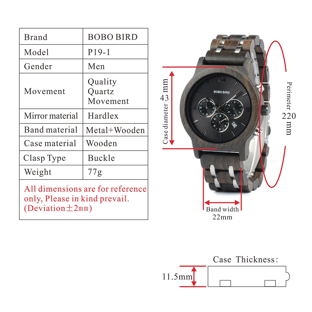 BOBO BIRD Luxury Watch Men Metal Wooden Chronograph Man's Quartz Wristwatch Male Auto Date Clock Armbanduhr Custom Logo Dropship