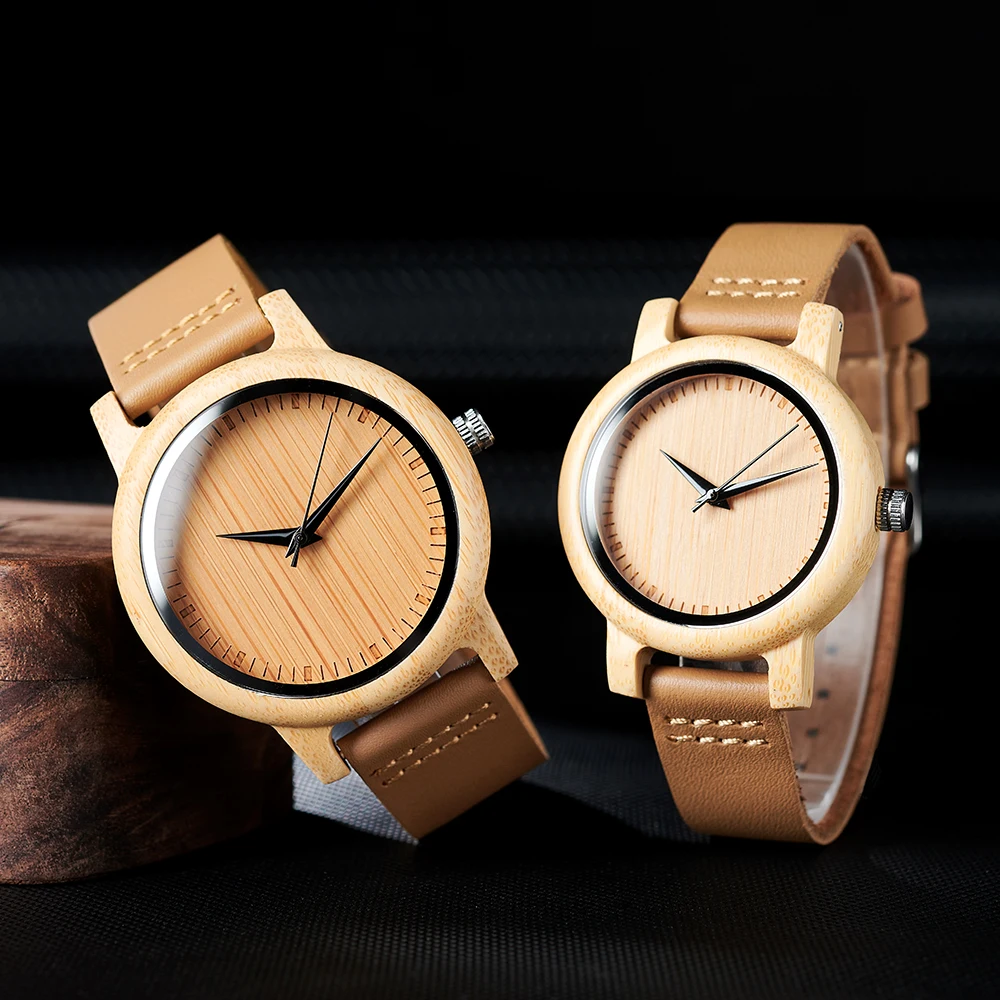 New Bobo Bird Watch Women Relogio Masculino Quartz Watches Men Bamboo Wood Couple Wristwatches Gifts Items Drop ShippingOriginal