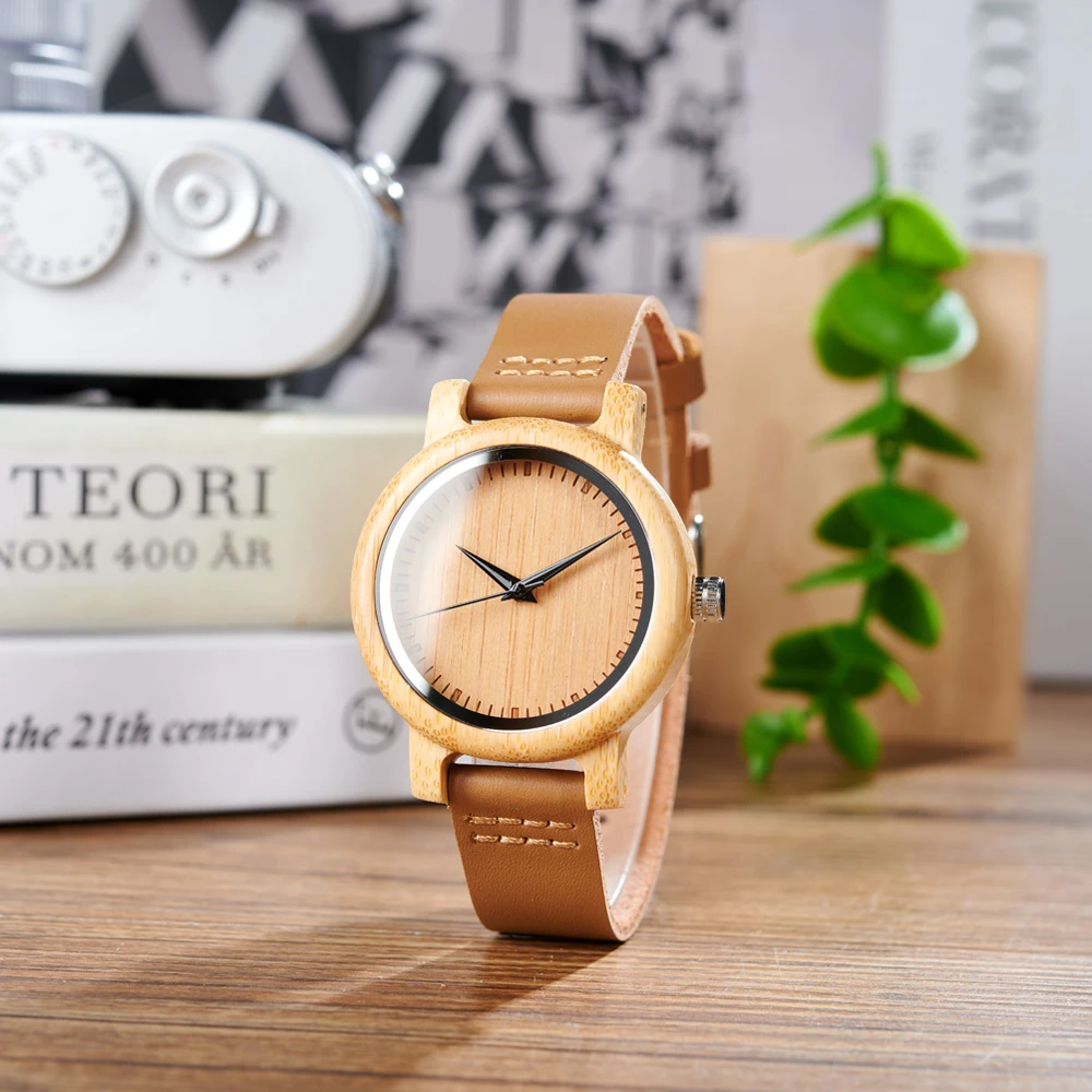 New Bobo Bird Watch Women Relogio Masculino Quartz Watches Men Bamboo Wood Couple Wristwatches Gifts Items Drop ShippingOriginal