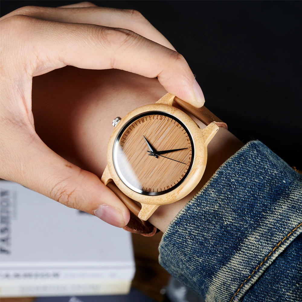 New Bobo Bird Watch Women Relogio Masculino Quartz Watches Men Bamboo Wood Couple Wristwatches Gifts Items Drop ShippingOriginal