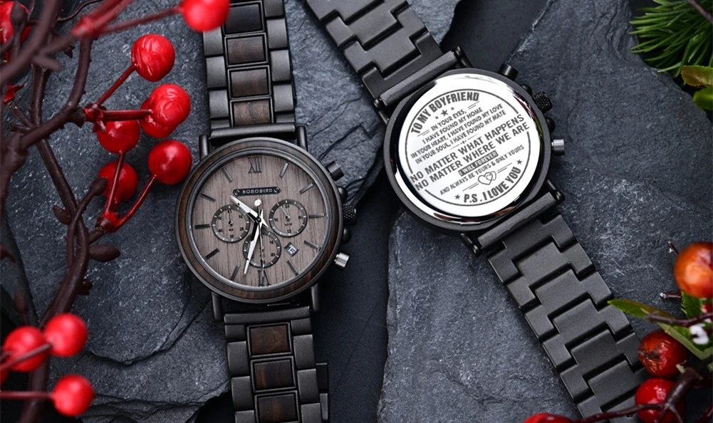BOBO BIRD Colorful Printing/ Laser Engrave Logo Fee OEM Accept Custom Engrave on Bamboo Wooden Watches/ Sunglasses And Gift Box