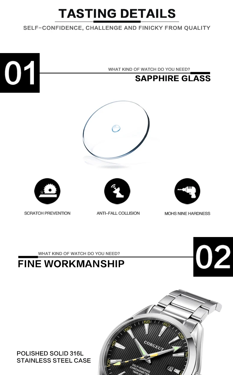 Custom Logo NH35 Automatic Mechanical Watch Male Watches Sapphire 41mm Men Stainless Steel Wristwatch Calendar Clock Date