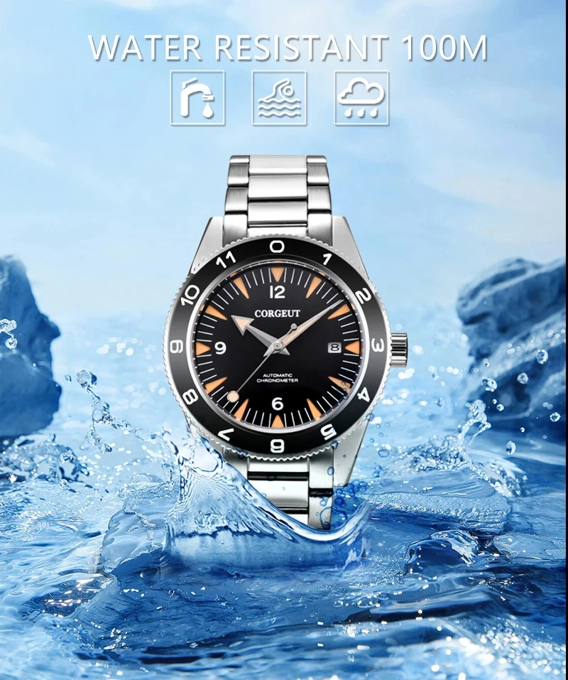 Customized Logo 41MM Men's Watch Luxury Business NH35 Movement Mechanical Watch Sapphire Glass Calendar Diver Wristwatch Model