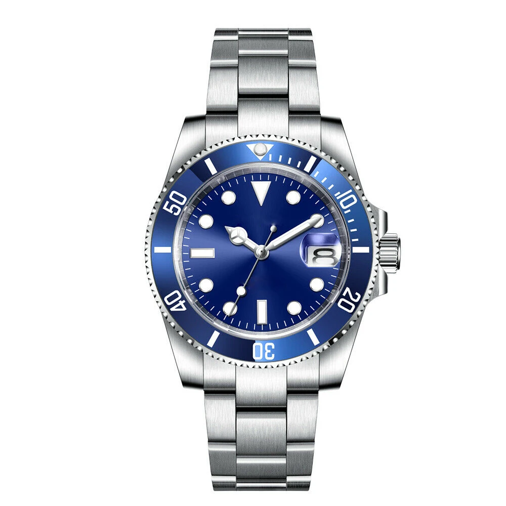 Custom Watches Luxury Sapphire MIYOTA/NH35 Automatic Wristwatch Mechanical Mens Watch Sterile Dial Ceramic 10Bar Lume Male Clock