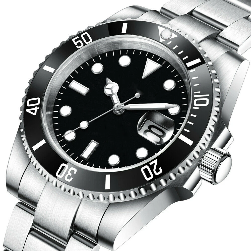 Custom Watches Luxury Sapphire MIYOTA/NH35 Automatic Wristwatch Mechanical Mens Watch Sterile Dial Ceramic 10Bar Lume Male Clock
