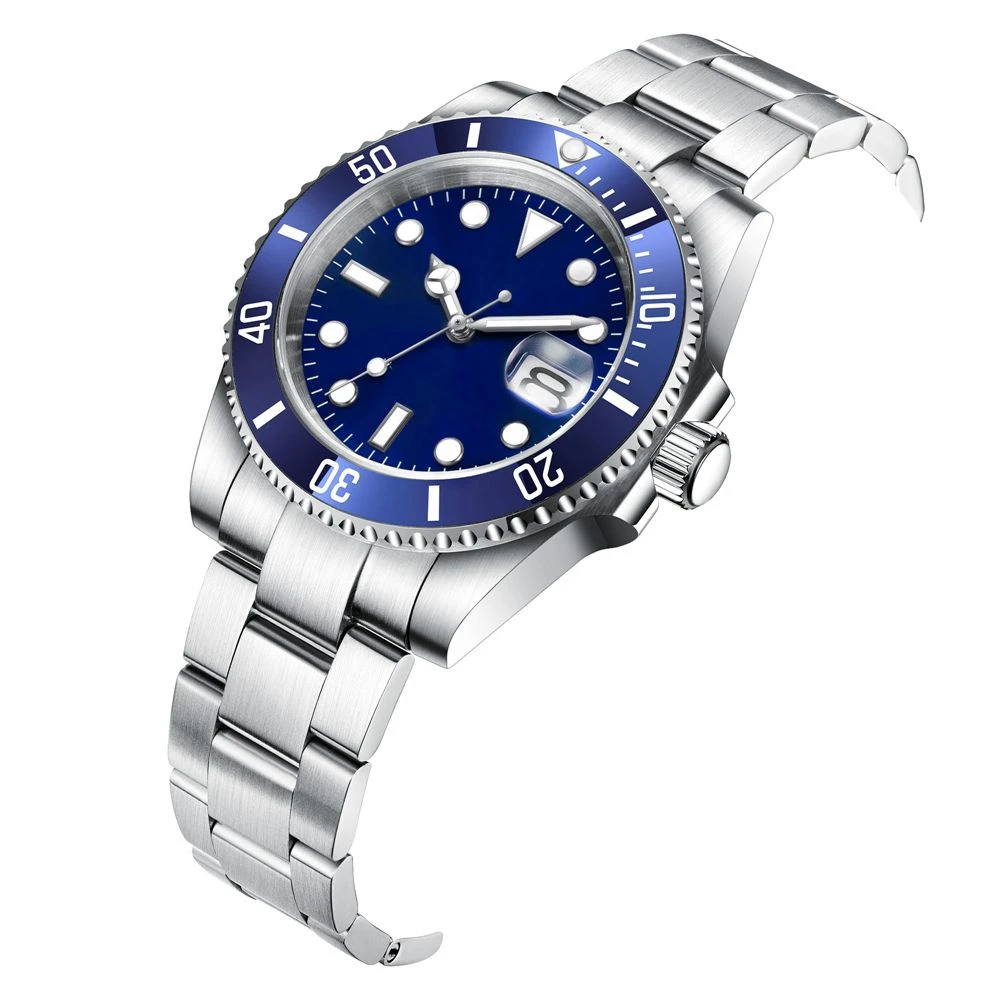 Custom Watches Luxury Sapphire MIYOTA/NH35 Automatic Wristwatch Mechanical Mens Watch Sterile Dial Ceramic 10Bar Lume Male Clock