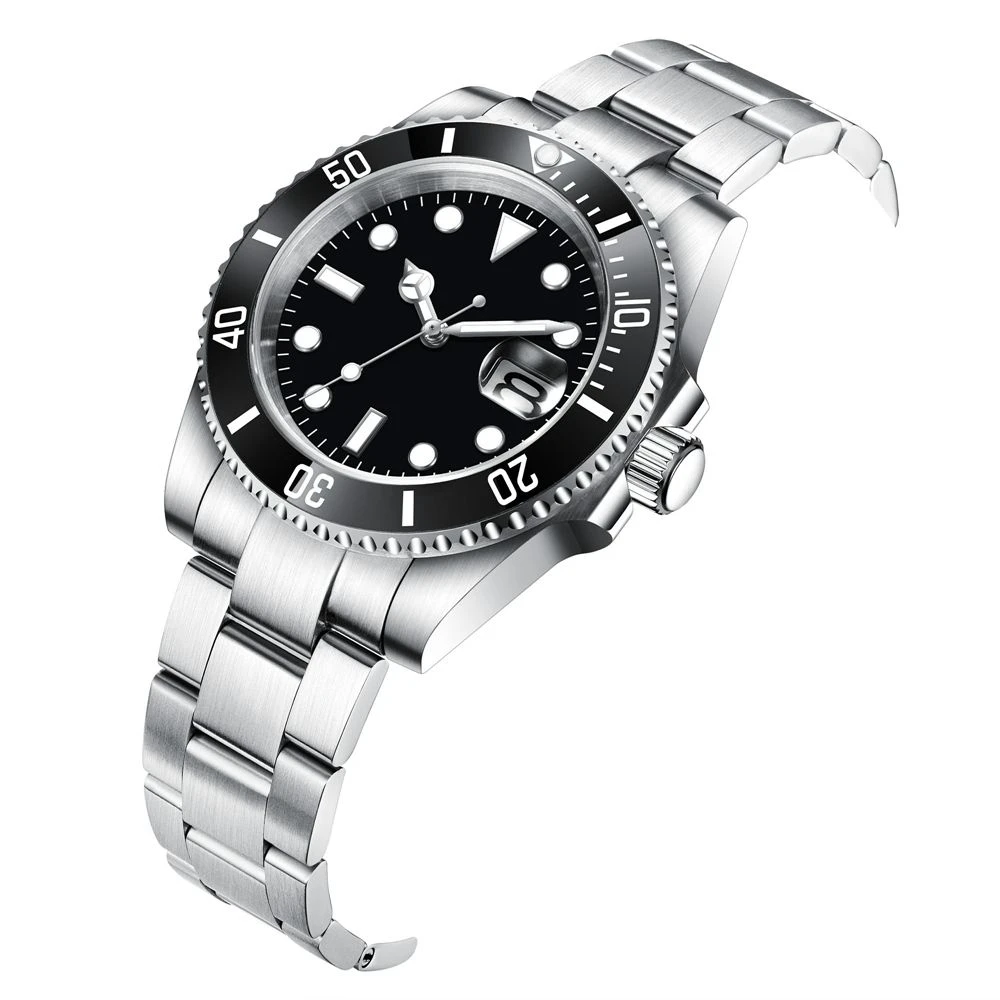 Custom Watches Luxury Sapphire MIYOTA/NH35 Automatic Wristwatch Mechanical Mens Watch Sterile Dial Ceramic 10Bar Lume Male Clock