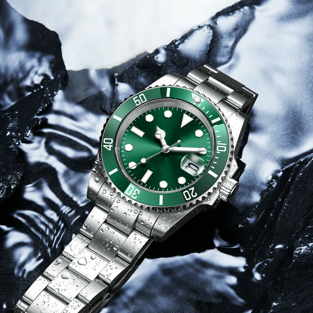 Custom Watches Luxury Sapphire MIYOTA/NH35 Automatic Wristwatch Mechanical Mens Watch Sterile Dial Ceramic 10Bar Lume Male Clock