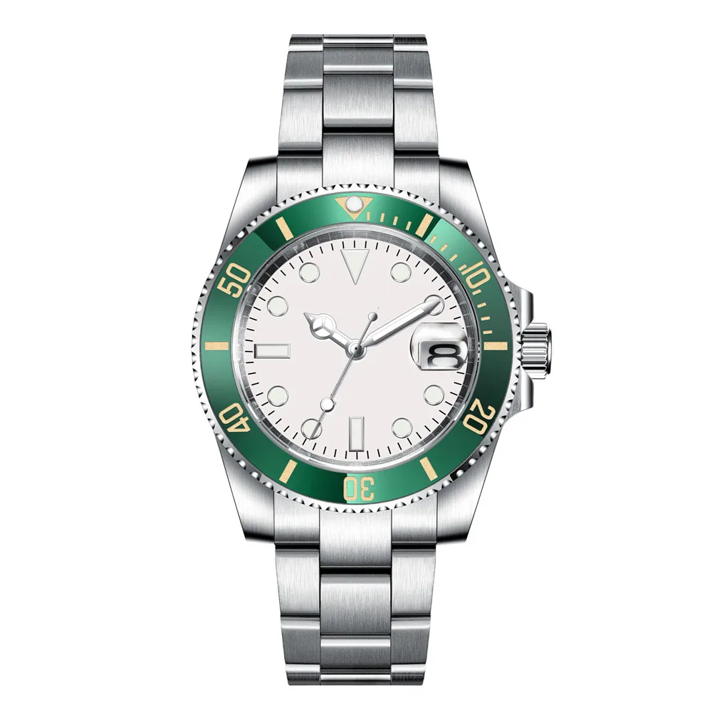 Custom Watches Luxury Sapphire MIYOTA/NH35 Automatic Wristwatch Mechanical Mens Watch Sterile Dial Ceramic 10Bar Lume Male Clock