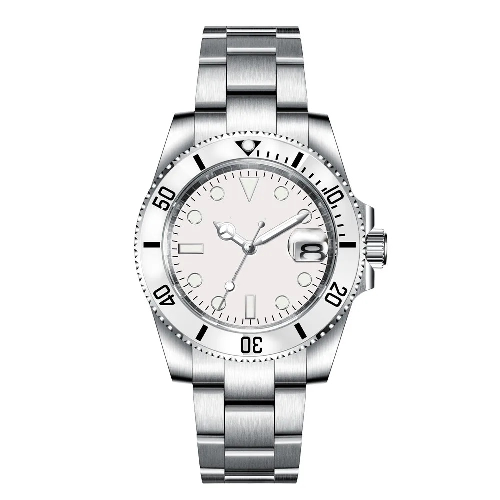 Custom Watches Luxury Sapphire MIYOTA/NH35 Automatic Wristwatch Mechanical Mens Watch Sterile Dial Ceramic 10Bar Lume Male Clock