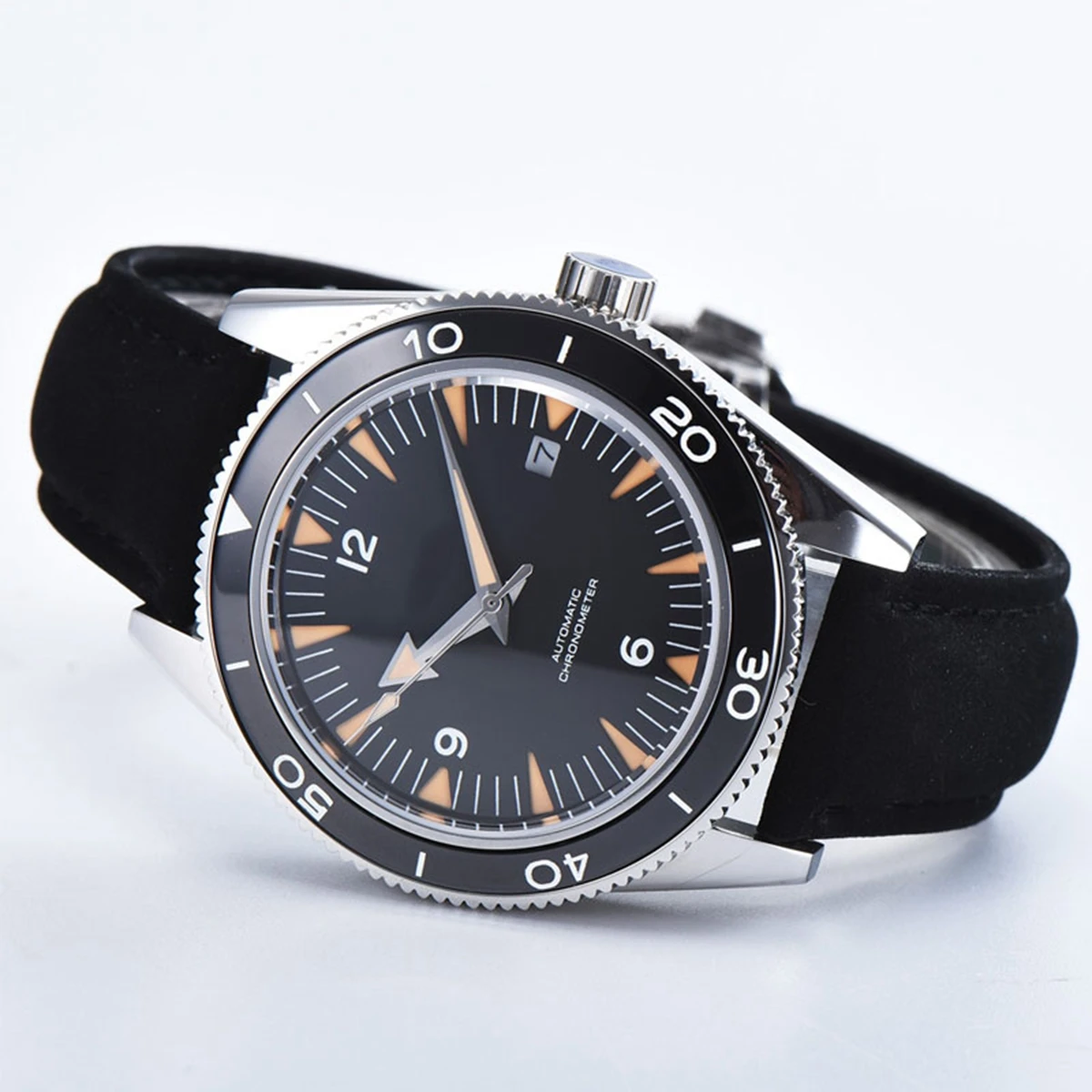 Custom Logo NH35 Movement Watch 10bars Mens 41mm Sapphire Ceramic Bezel Male Mechanical Clock Diver Sports Automatic Wristwatch