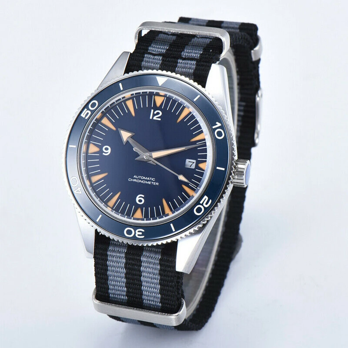 Custom Logo NH35 Movement Watch 10bars Mens 41mm Sapphire Ceramic Bezel Male Mechanical Clock Diver Sports Automatic Wristwatch