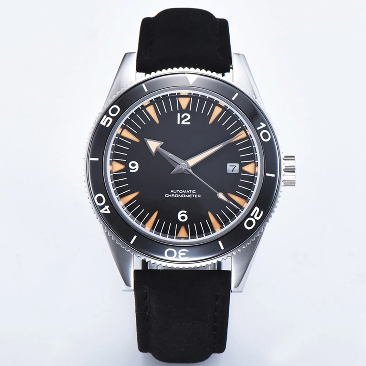 Custom Logo NH35 Movement Watch 10bars Mens 41mm Sapphire Ceramic Bezel Male Mechanical Clock Diver Sports Automatic Wristwatch