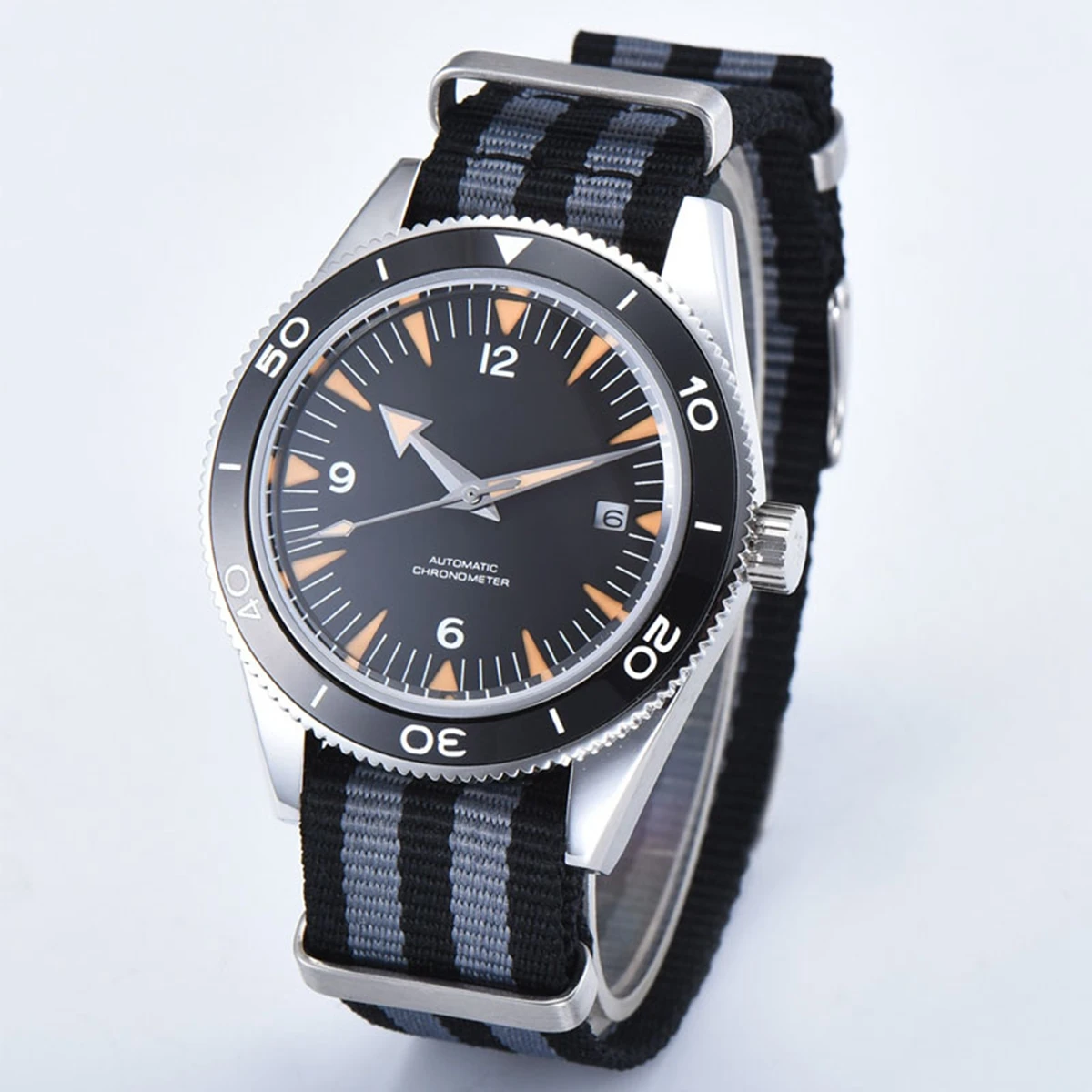 Custom Logo NH35 Movement Watch 10bars Mens 41mm Sapphire Ceramic Bezel Male Mechanical Clock Diver Sports Automatic Wristwatch