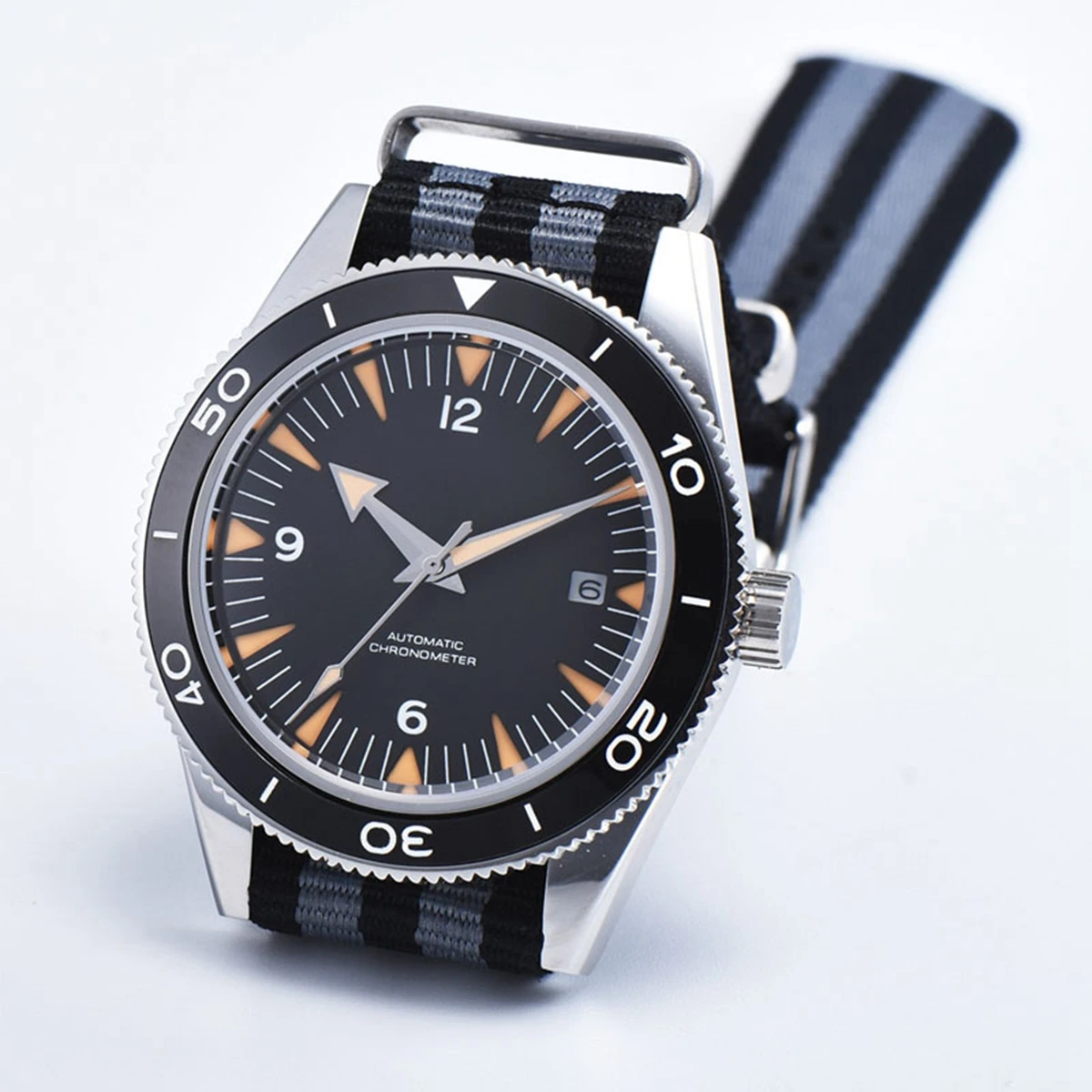 Custom Logo NH35 Movement Watch 10bars Mens 41mm Sapphire Ceramic Bezel Male Mechanical Clock Diver Sports Automatic Wristwatch