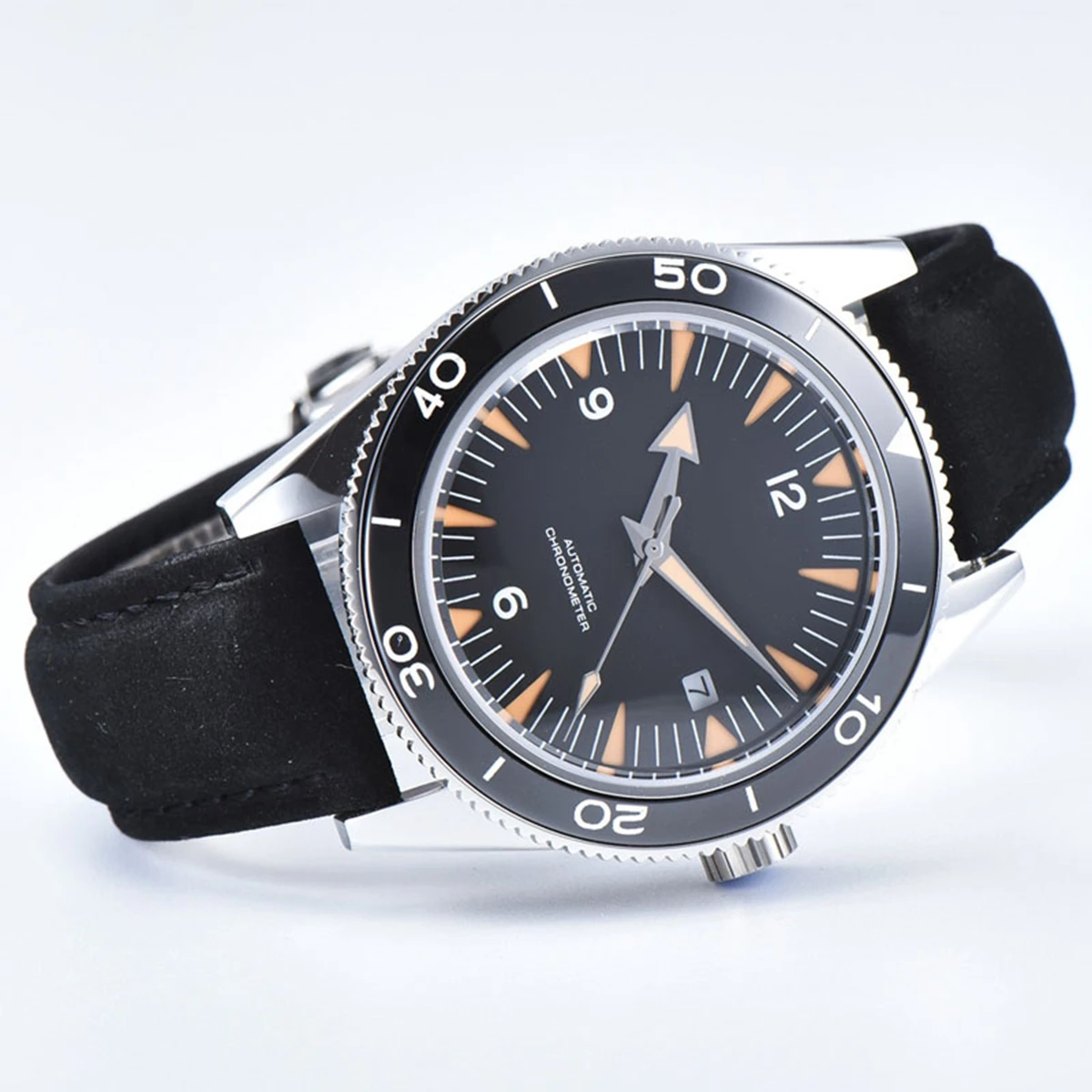 Custom Logo NH35 Movement Watch 10bars Mens 41mm Sapphire Ceramic Bezel Male Mechanical Clock Diver Sports Automatic Wristwatch