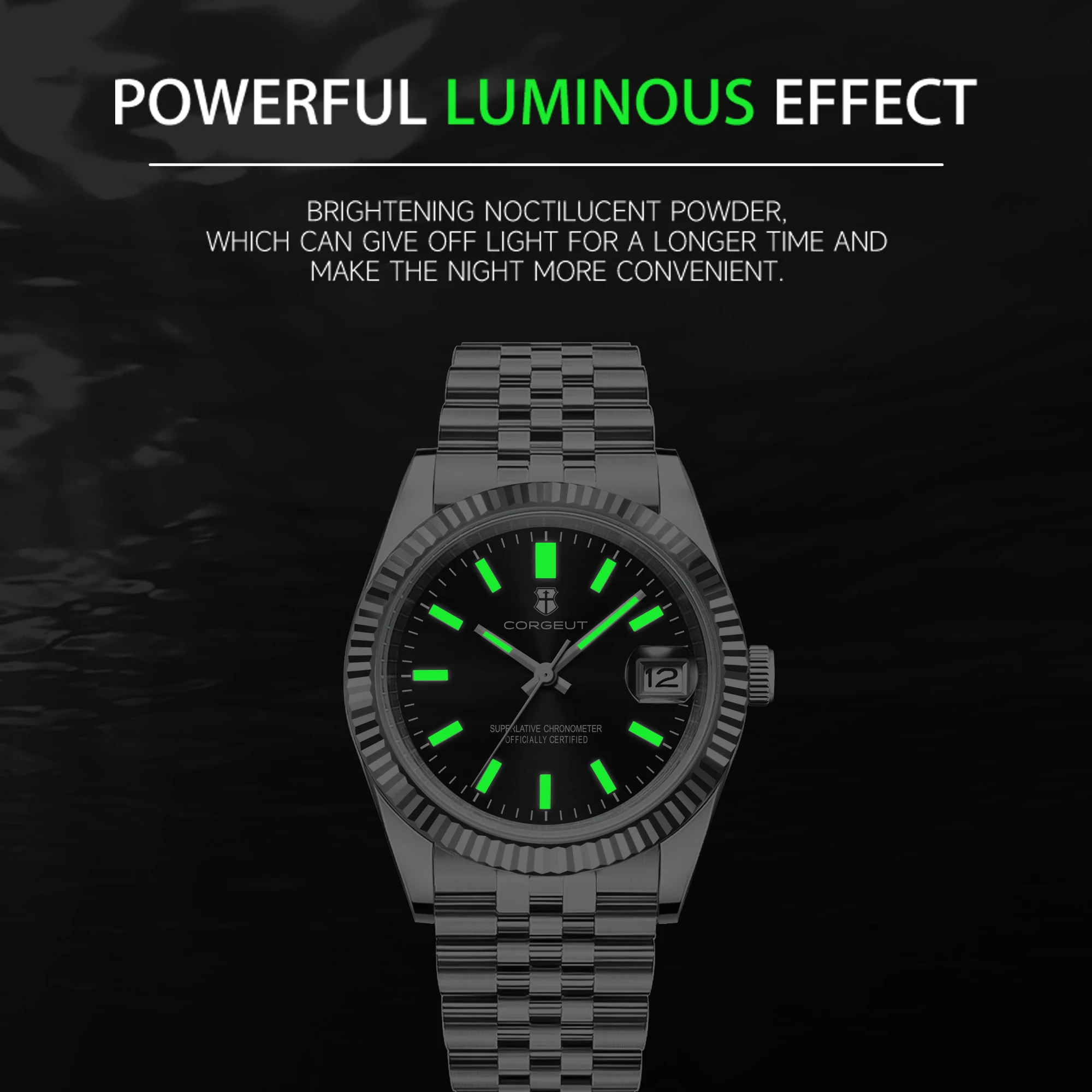 Customized Logo NH35 Movement 36mm/39mm Men Watch Sapphire Gold Watches Mechanical Wristwatches 100M Waterproof Reloj Hombre