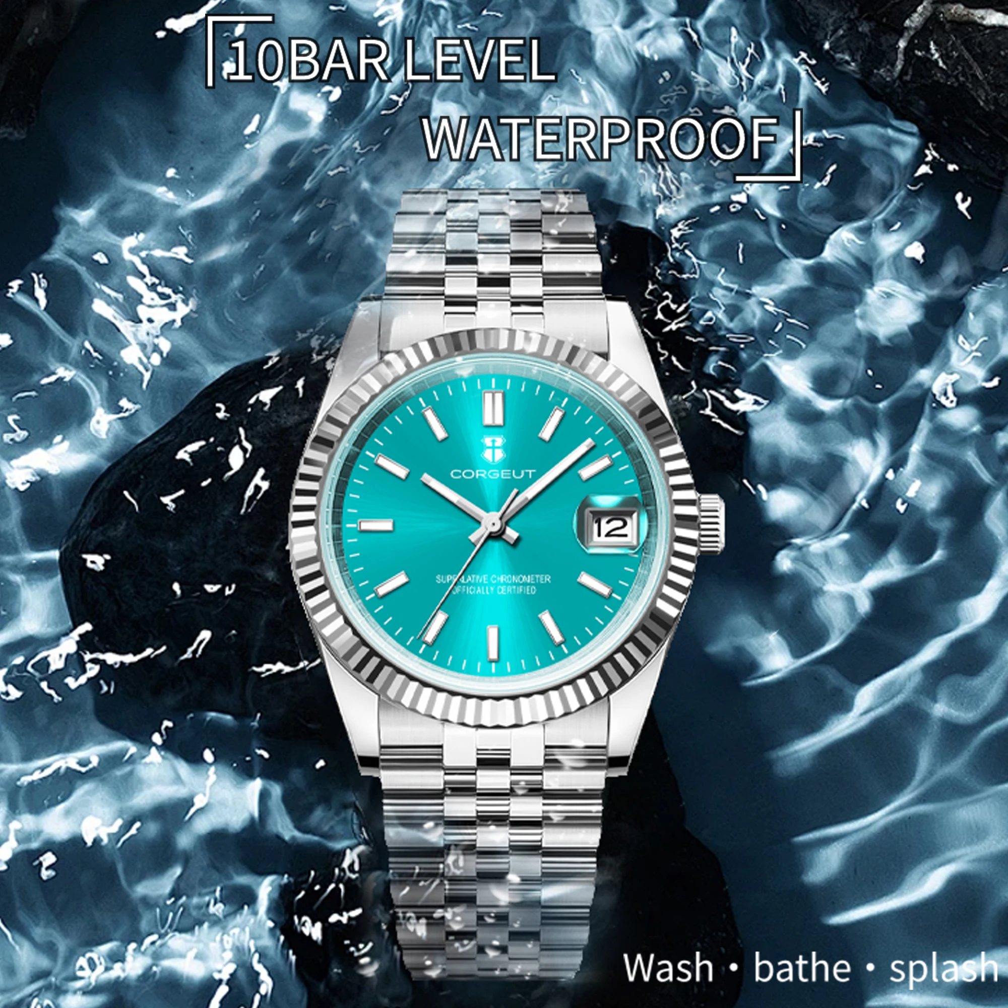 Customized Logo NH35 Movement 36mm/39mm Men Watch Sapphire Gold Watches Mechanical Wristwatches 100M Waterproof Reloj Hombre