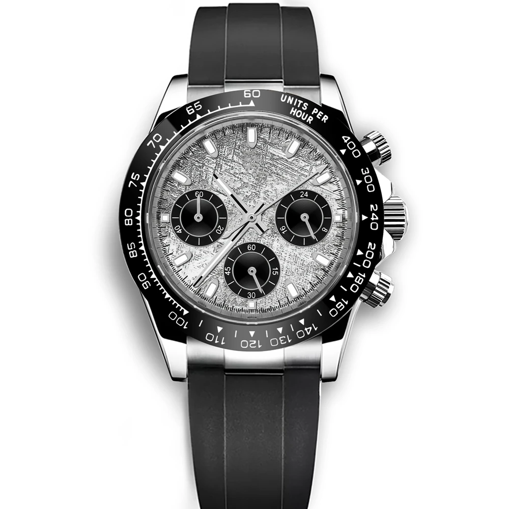 Custom Logo 40MM Luxury VK63 Quartz Men Watch For Man 24 Hours Multifunction Sport Full Chronograph Time Running Second Watches