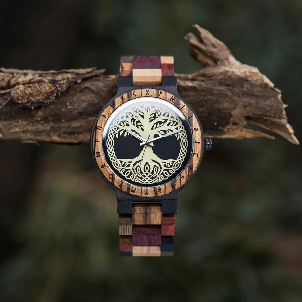 BOBO BIRD Wood Watch Men Women Quartz Week Date Couple Timepiece Colorful Wooden Band Logo Customize Gift Wholesale Dropship