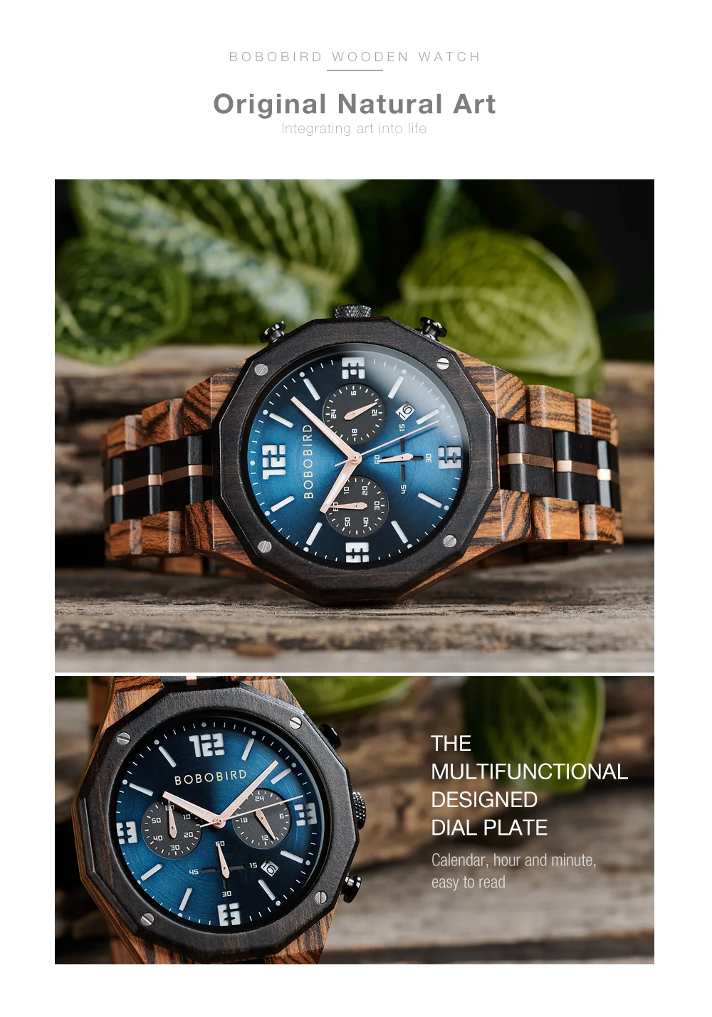 Custom Wooden Mens Watches Date Display Quartz Wristwatch Fashion Customized Name Back Text Relogio Masculino Dropshipping