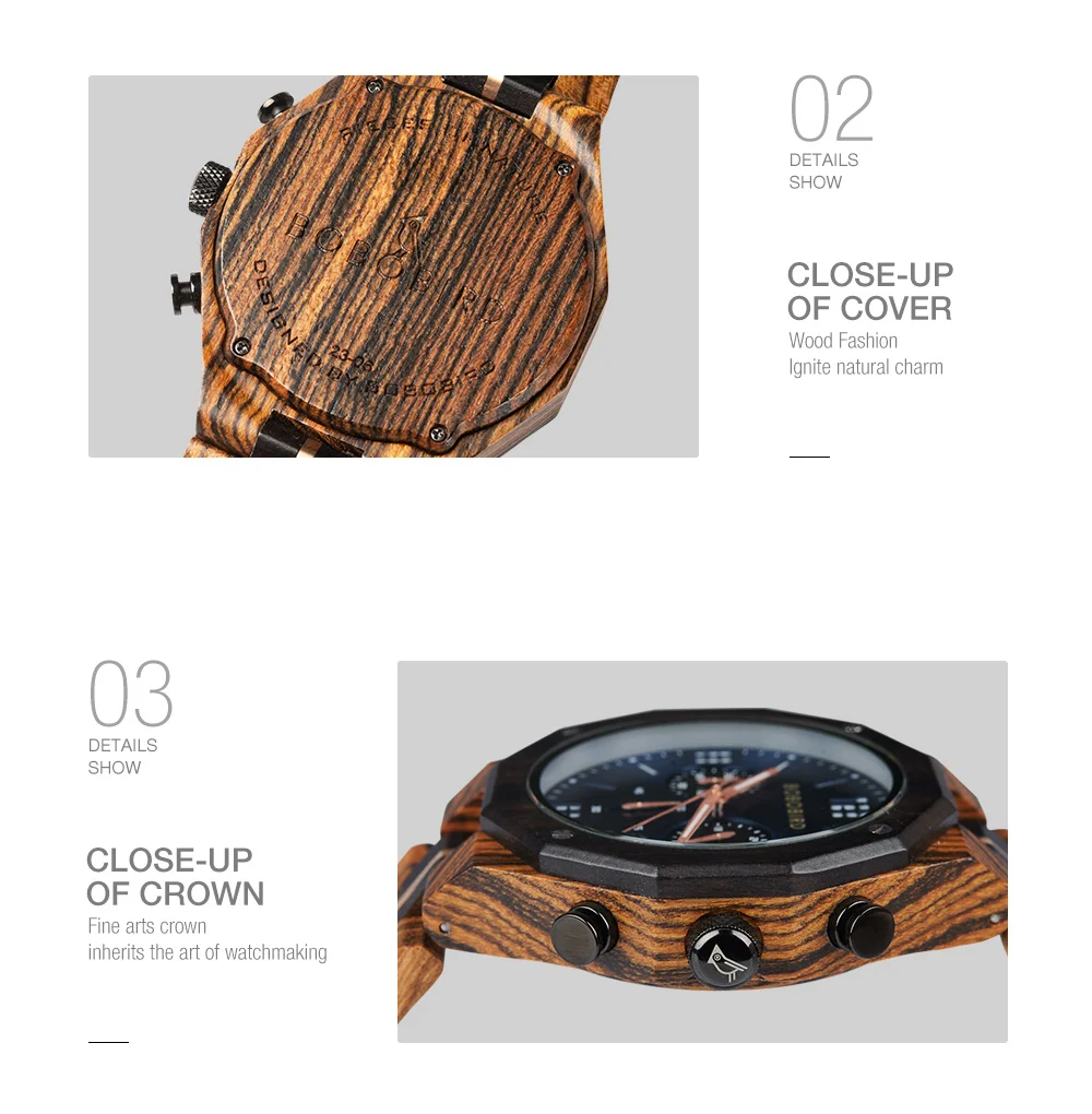 Custom Wooden Mens Watches Date Display Quartz Wristwatch Fashion Customized Name Back Text Relogio Masculino Dropshipping