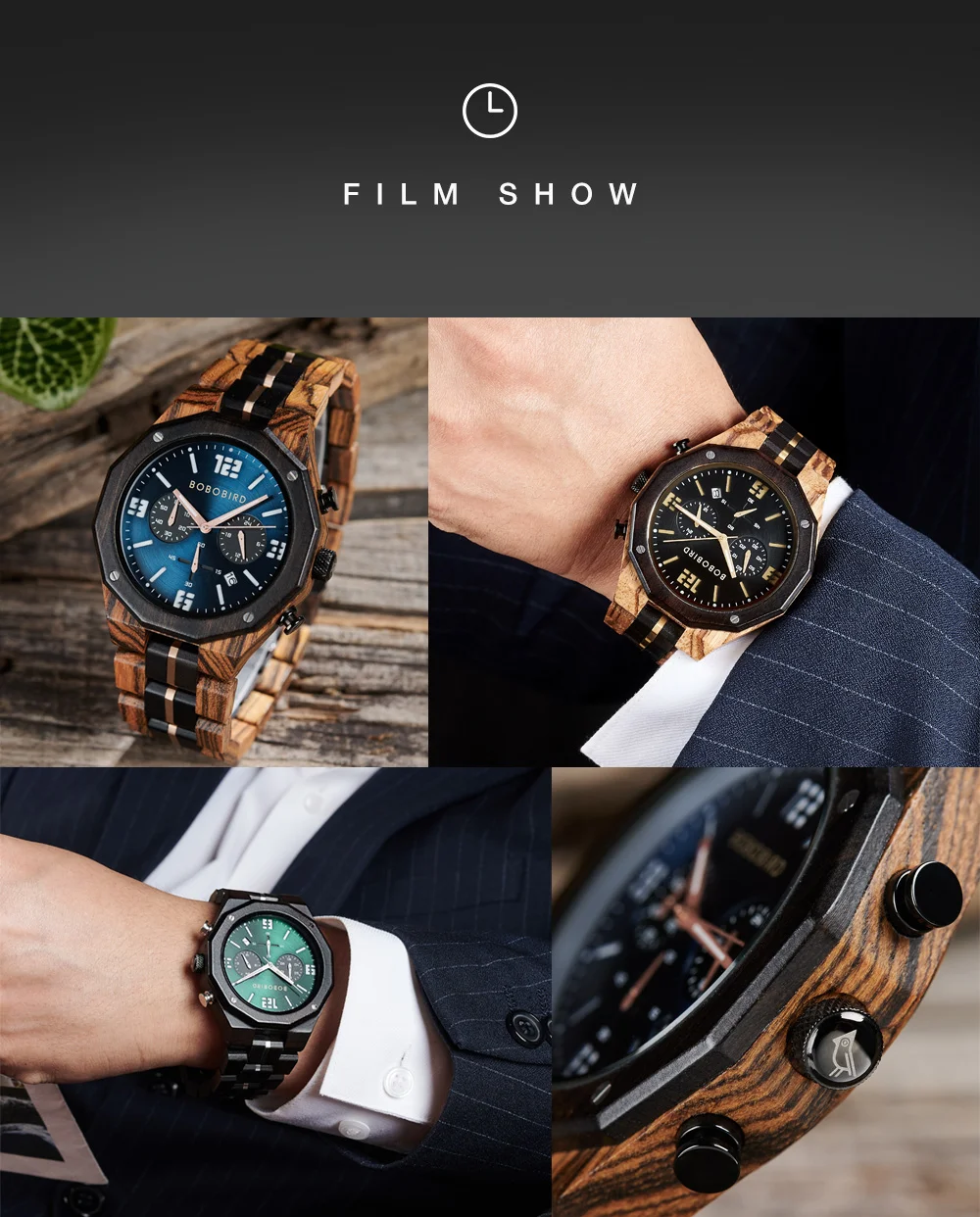 Custom Wooden Mens Watches Date Display Quartz Wristwatch Fashion Customized Name Back Text Relogio Masculino Dropshipping