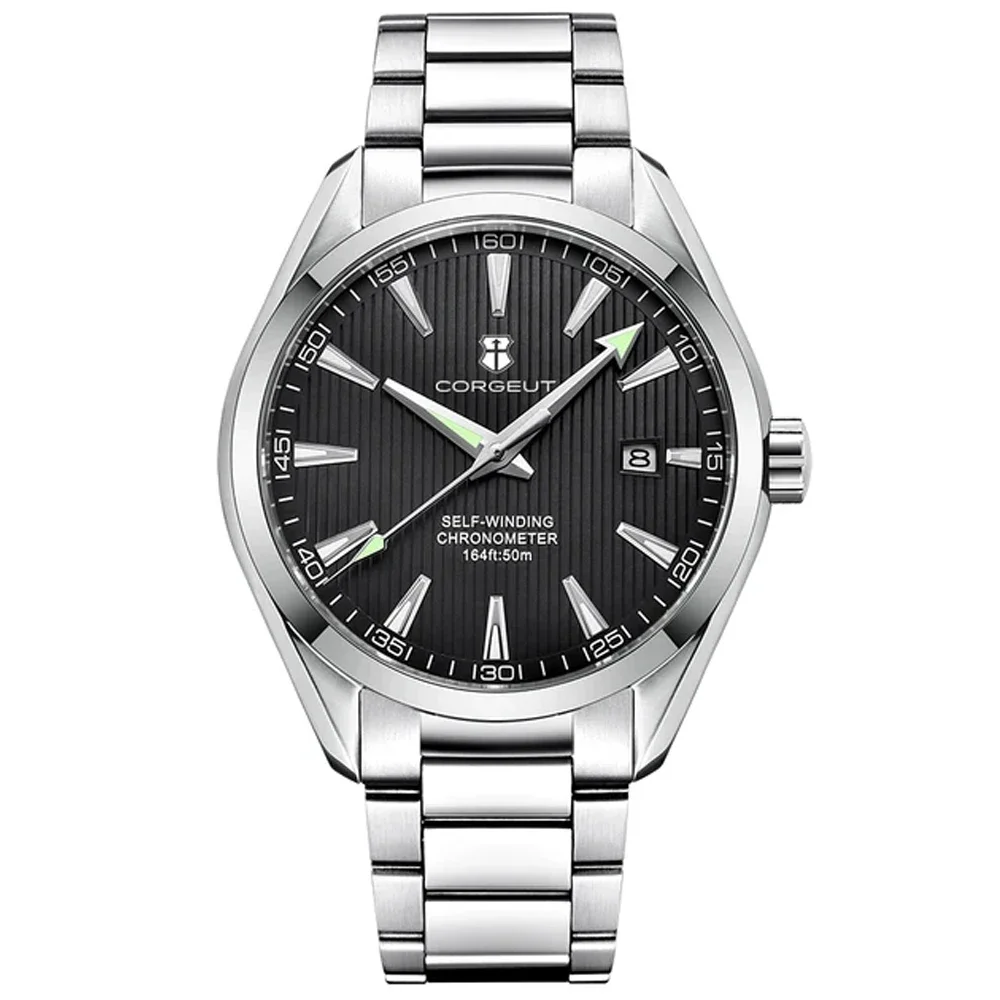 Luxury NH35 Movt Custom Logo 41mm Man Sport Automatic Relogio Masculino Mechanical Wristwatch Sapphire Steel Band Men's Watch