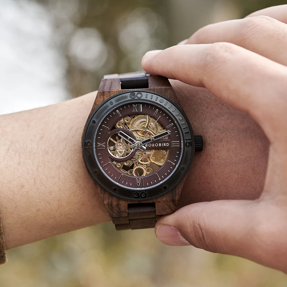 Luxury Fashion Men's Watches with Automatic Movement Mechanical Wrist Watches from BOBO BIRD the Hottest Gifts for Father's Day