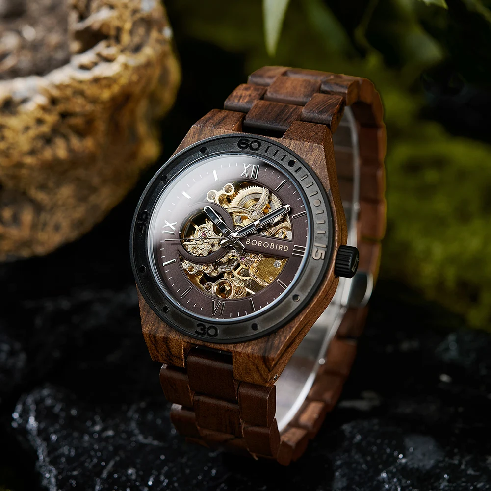 Luxury Fashion Men's Watches with Automatic Movement Mechanical Wrist Watches from BOBO BIRD the Hottest Gifts for Father's Day