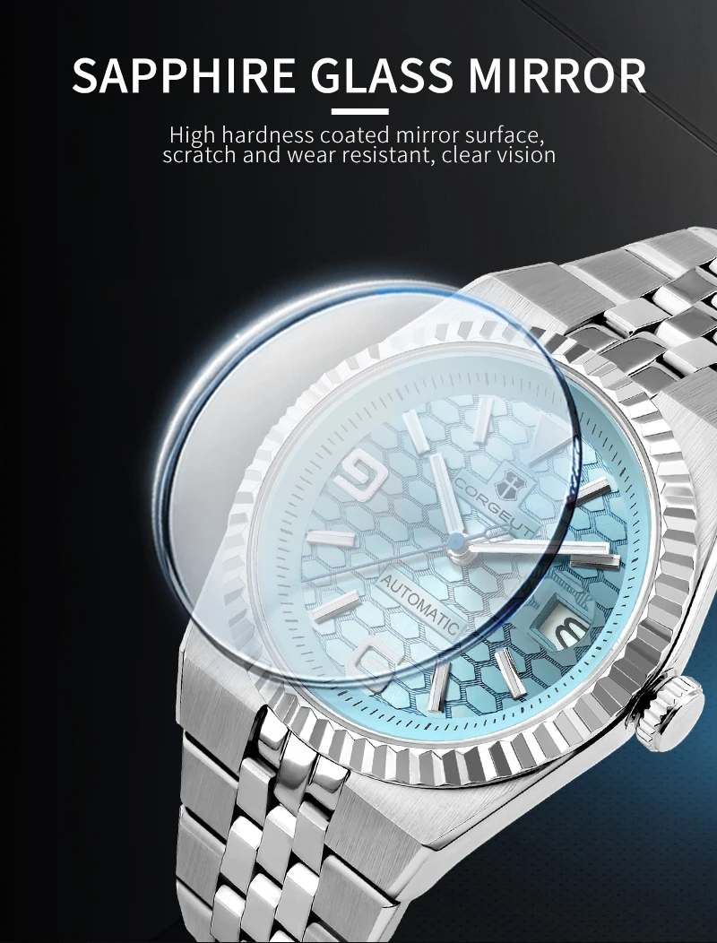 Corgeut 2025 New Men's Watches Luxury Automatic Watch For Men MIYOTA 8215 NH35 Mechanical Wristwatch Sapphire Crystal