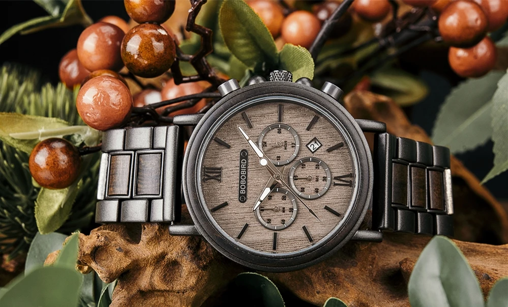 Wooden Watch Men BOBOBIRD Top Brand New Fashion Sport Quartz Wristwatch Chronograph Engraved Watch Anniversary Gift Personalized