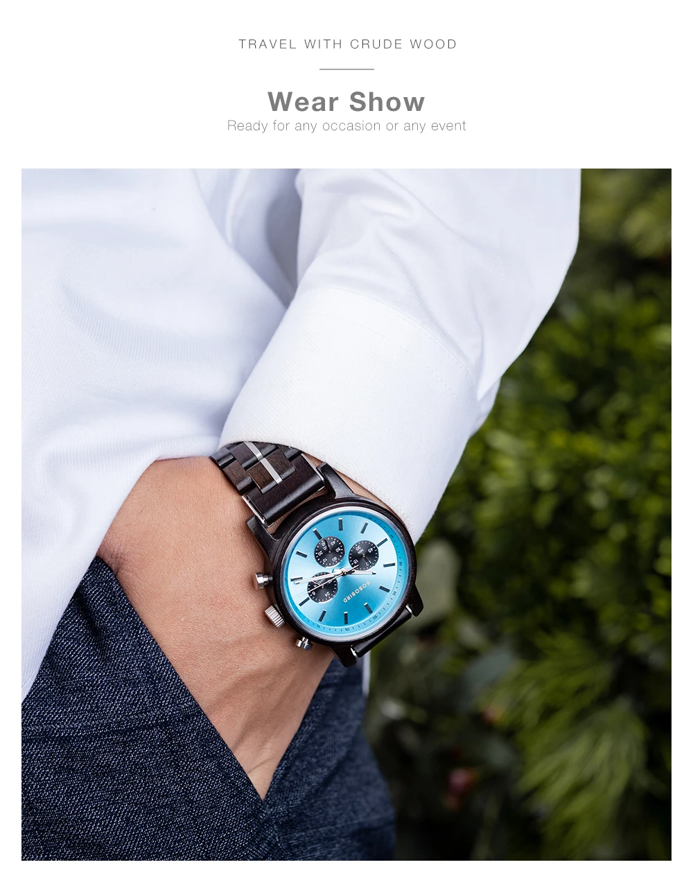 Wooden Watch Men BOBOBIRD Top Brand New Fashion Sport Quartz Wristwatch Chronograph Engraved Watch Anniversary Gift Personalized