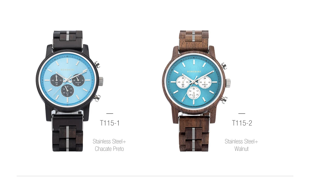 Wooden Watch Men BOBOBIRD Top Brand New Fashion Sport Quartz Wristwatch Chronograph Engraved Watch Anniversary Gift Personalized