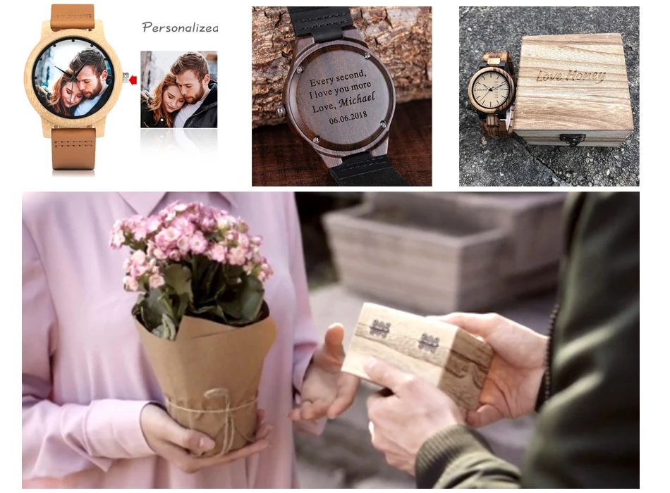 Wooden Watch Men BOBOBIRD Top Brand New Fashion Sport Quartz Wristwatch Chronograph Engraved Watch Anniversary Gift Personalized