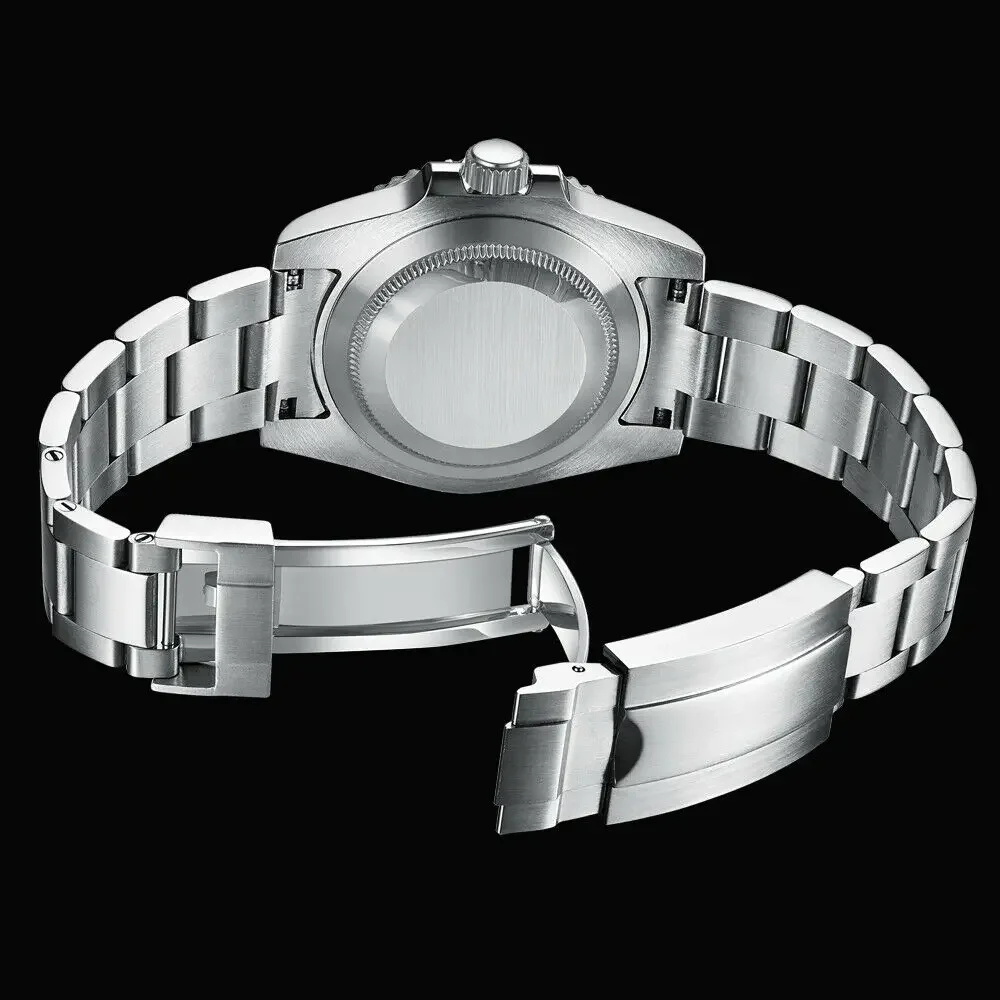 DIY Custom Logo 40MM Sapphire Miyota NH35 Mechanical Mens WristWatch Sterile Dial Ceramic 10Bar Luminous Sport Male Clock