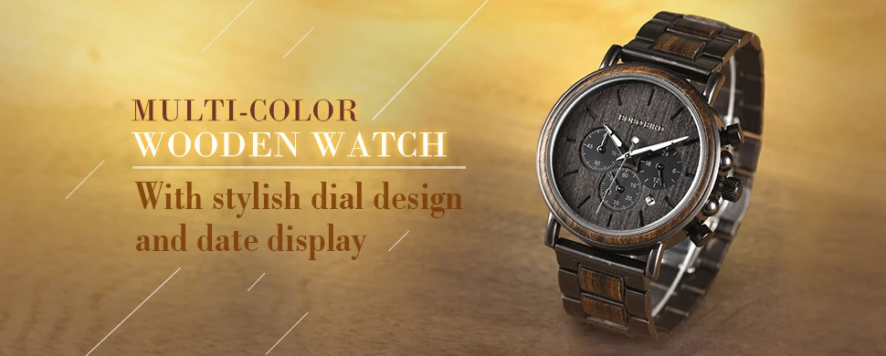 Wooden Men's Watch BOBO BIRD New Design Fashion Quartz Wristwatch Luminous Clock Hand Strap Leather Great Gift Box Мужские часы