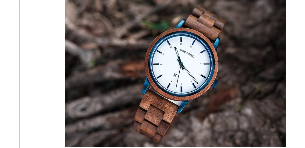 BOBO BIRD Luxury Men Watch Wooden Quartz Wristwatches Japanese Movement Fashion Women Timepiece Custom Gift Box Reloj De Hombre